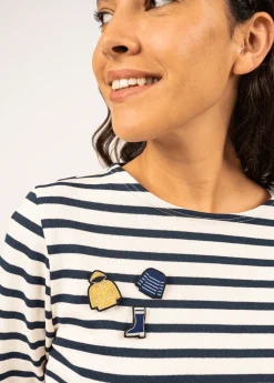 Broche brodée Ciré