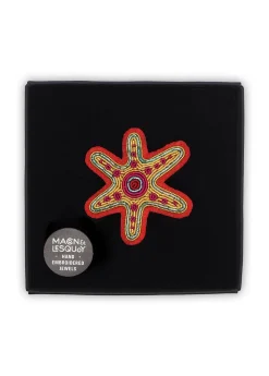 Broche brodée Etoile de mer