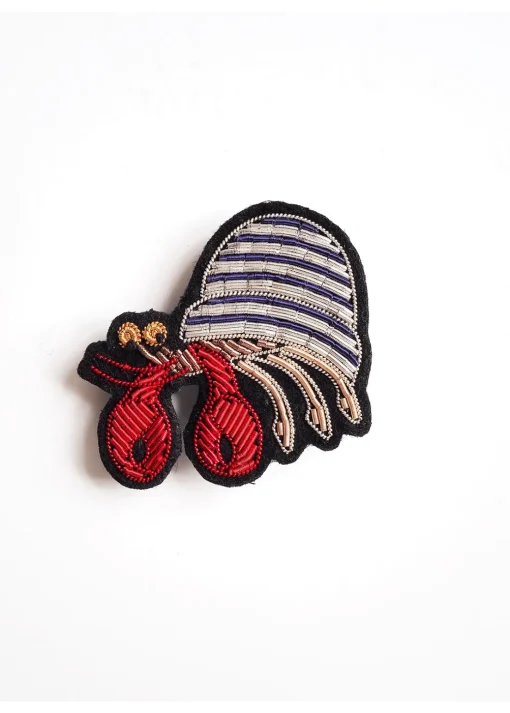 Broche brodée Hermite
