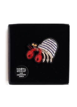 Broche brodée Hermite