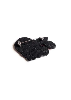 Broche brodée Hermite