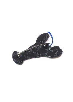 Broche brodée Homard coeur