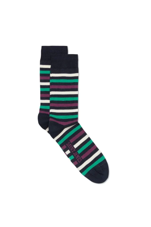 Chaussettes rayées multicolores