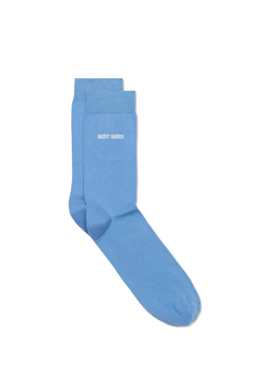 Chaussettes unies brodées 'Saint James'