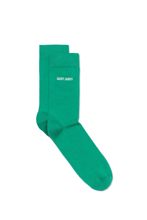 Chaussettes unies brodées 'Saint James'