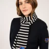 Echarpe rayée en laine mélangée