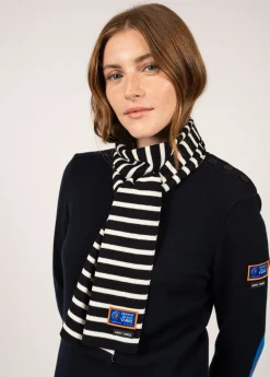 Echarpe rayée en laine mélangée
