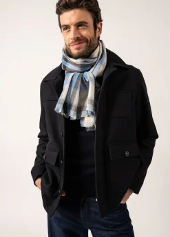Foulard en coton et laine