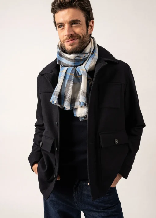 Foulard en coton et laine