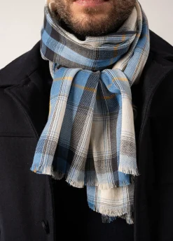 Foulard en coton et laine
