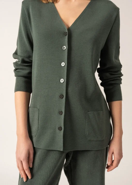 Gilet col V Blainville boutonné