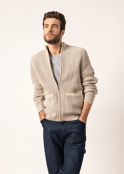 Gilet en laine et coton Koniz