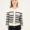 Gilet rayé en laine Rollet