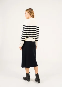 Gilet rayé en laine Rollet