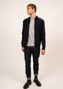 Gilet zippé en laine et drap de laine Serac Arpin