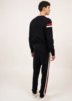 Pantalon en laine à bandes contrastées Vikings