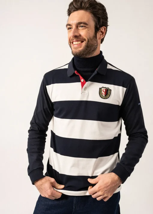 Polo rayé style rugby Pierrot
