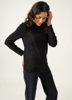 Pull Brégançon Eiffel à motif lurex