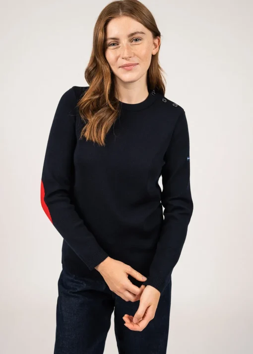 Pull Brégançon Élysée à coudières contrastées