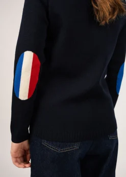 Pull Brégançon Élysée à coudières contrastées