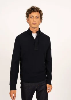 Pull col montant zippé Loup de mer
