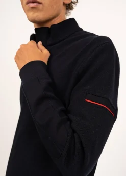 Pull col montant zippé Loup de mer