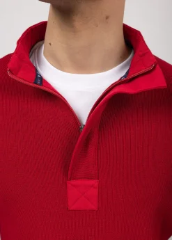 Pull col montant zippé Loup de mer