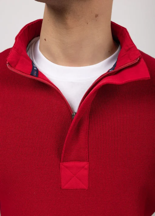 Pull col montant zippé Loup de mer