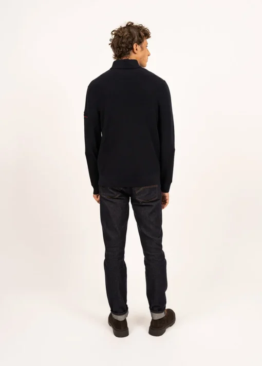 Pull col montant zippé Loup de mer