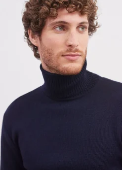 Pull col roulé marin