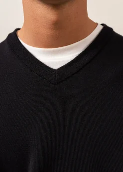 Pull col V Cuirassé à coudières