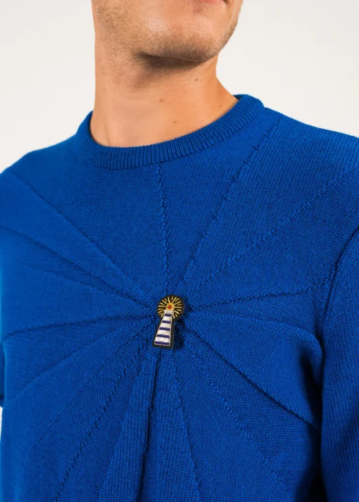 Pull en laine à broche Phare