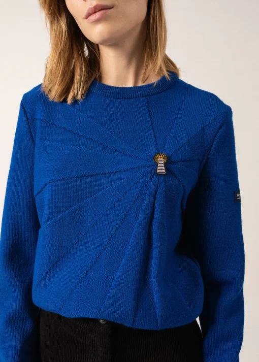 Pull en laine à broche Phare