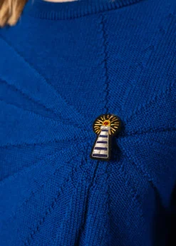 Pull en laine à broche Phare