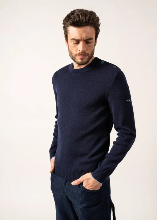 Pull marin en laine Rives