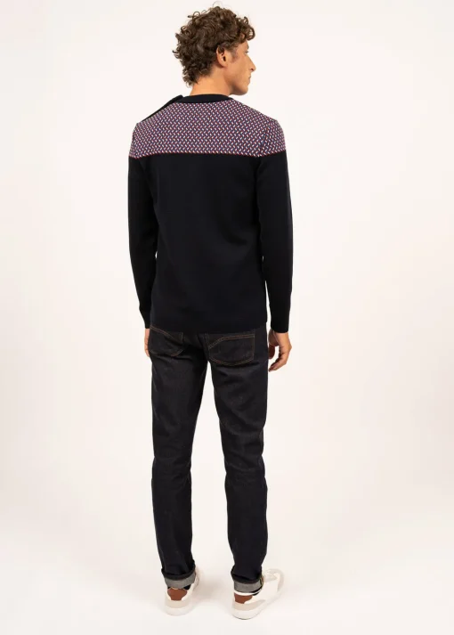 Pull marin jacquard