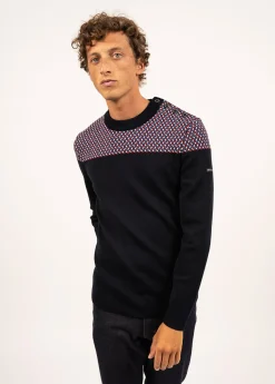 Pull marin jacquard