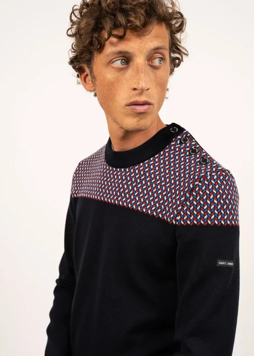 Pull marin jacquard