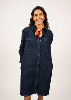 Robe chemise en jean Roxane