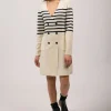 Robe rayée en laine Royale