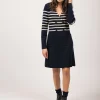Robe rayée en laine Royale