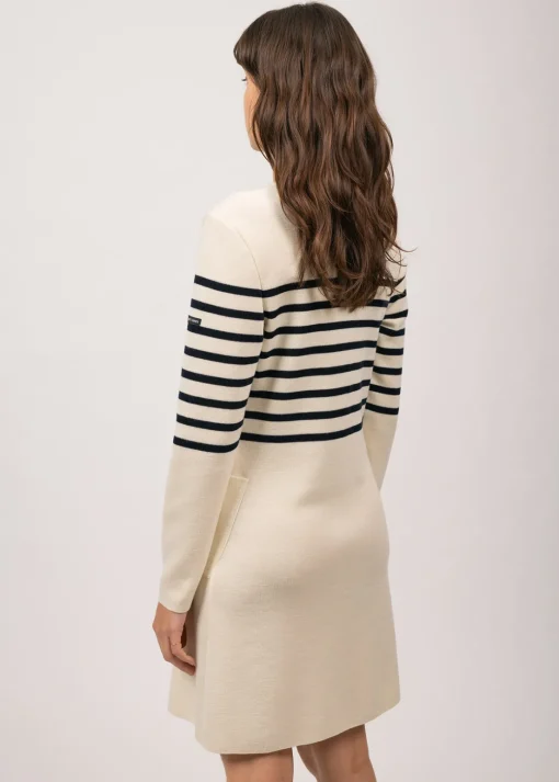 Robe rayée en laine Royale