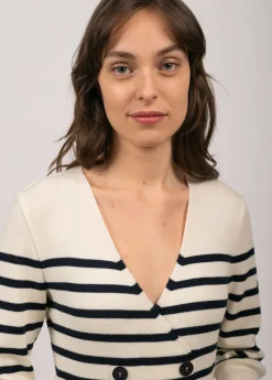 Robe rayée en laine Royale