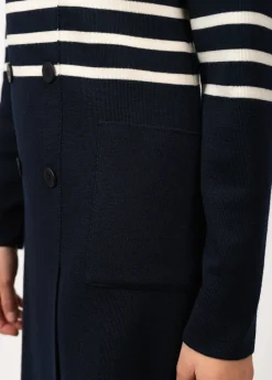 Robe rayée en laine Royale