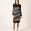 Robe rayée en laine Vague