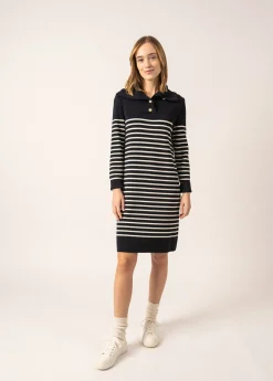 Robe rayée en laine Vague