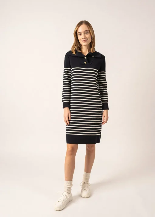 Robe rayée en laine Vague