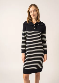 Robe rayée en laine Vague
