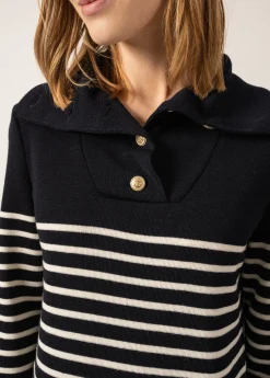 Robe rayée en laine Vague