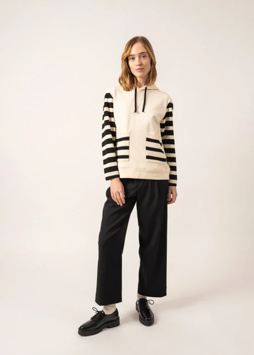 Sweat à capuche en laine et coton Blizzard